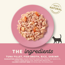 Applaws Natural Tuna Fillet with Shrimp in Broth Can Cat Food
