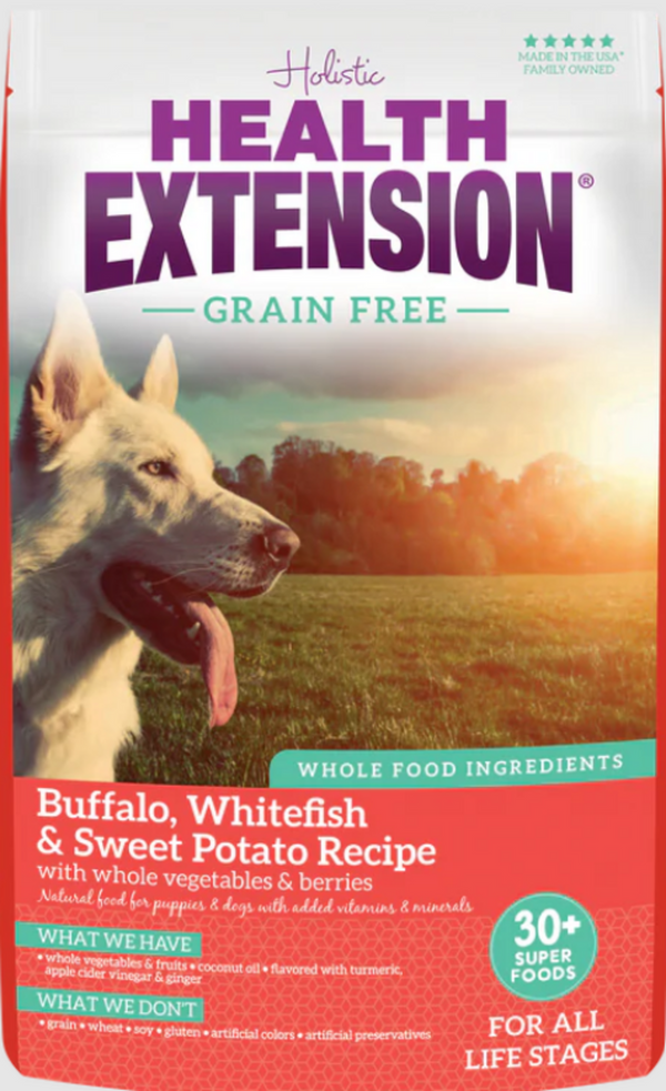 Health Extension Grain Free Buffalo and Whitefish Dry Dog Food