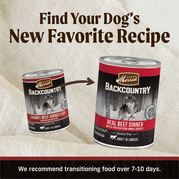 Merrick Backcountry Grain Free Chunky Beef Canned Dog Food