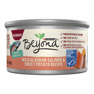 Purina Beyond Grain-Free Wild Alaskan Salmon & Sweet Potato Recipe in Gravy Canned Cat Food