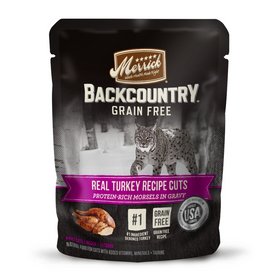 Merrick Backcountry Grain Free Gluten Free Premium High Protein Wet Cat Food, Turkey Recipe Cuts With Gravy