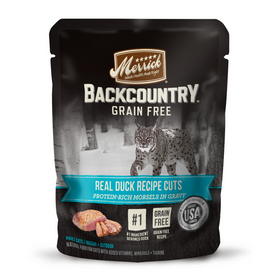 Merrick Backcountry Grain Free Gluten Free Premium High Protein Wet Cat Food, Duck Recipe Cuts With Gravy