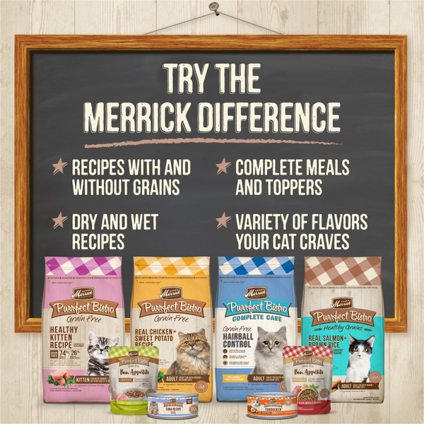 Merrick Purrfect Bistro Grain Free Premium Soft Canned Pate Chicken Wet Cat Food, Kitten Dinner Recipe