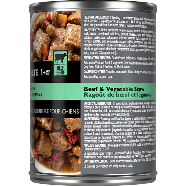 Eukanuba Adult Beef & Vegetable Stew Canned Dog Food