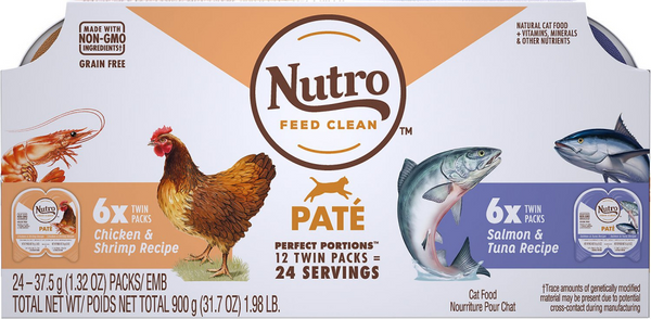 Nutro Perfect Portions Grain Free Salmon Tuna and Chicken Shrimp P