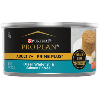 Purina Pro Plan Prime Plus 7+ Ocean Whitefish & Salmon Entree Classic Canned Cat Food