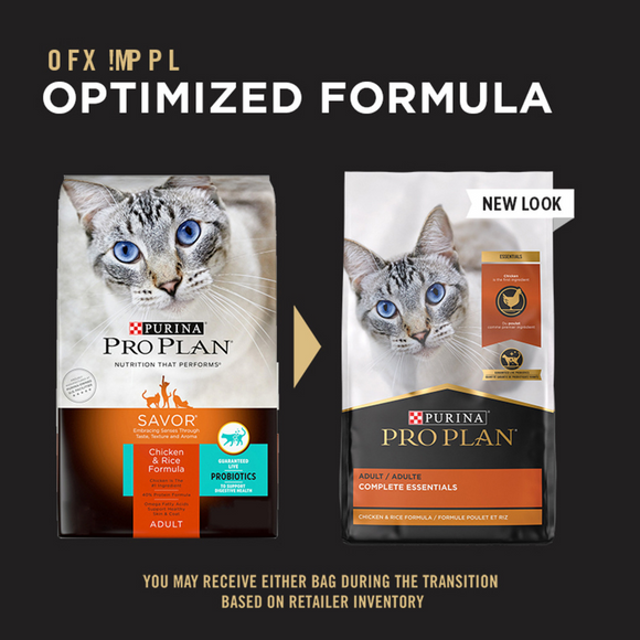 Purina Pro Plan Complete Essentials Chicken & Rice Formula Dry Cat Food