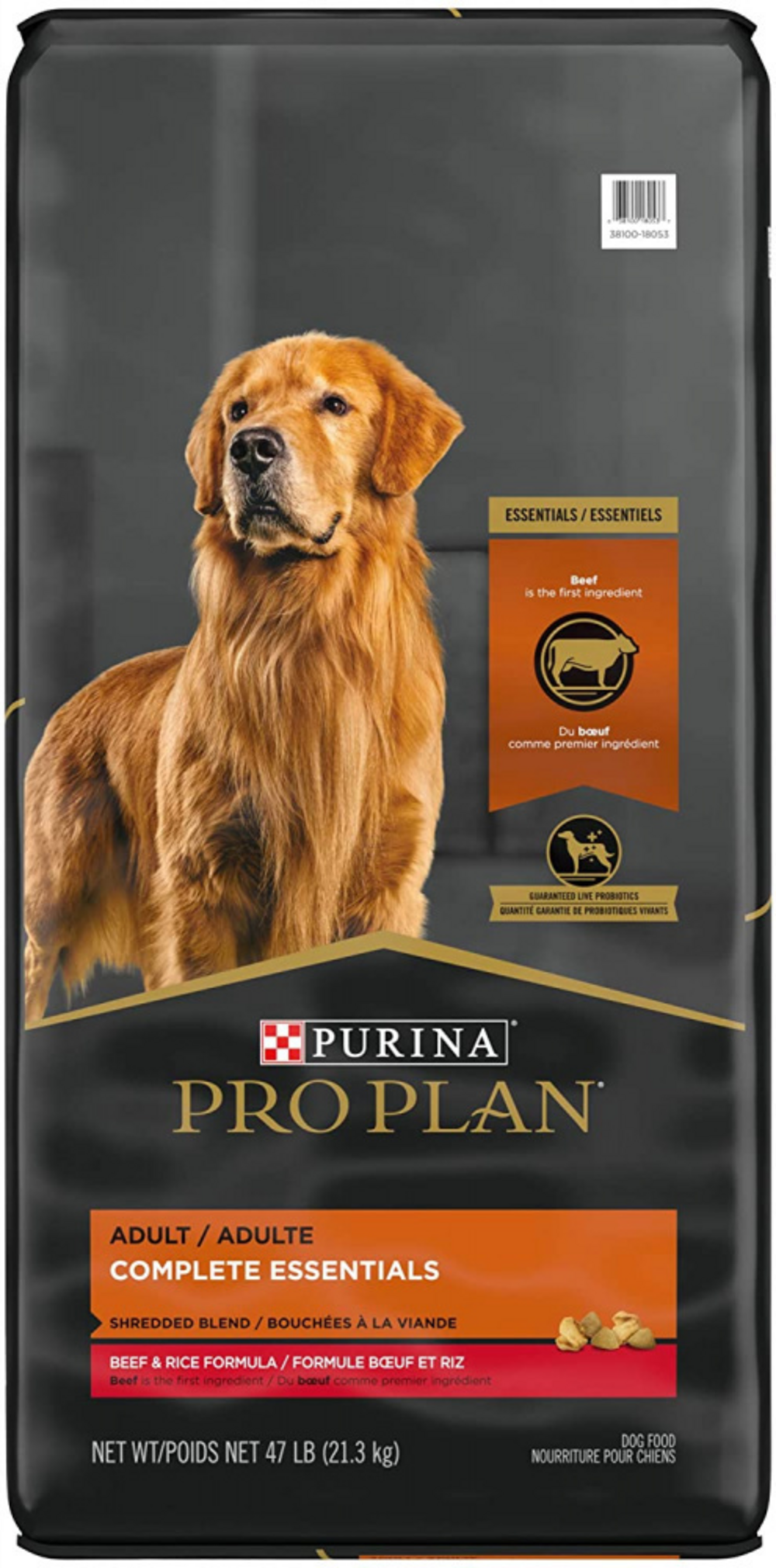 Purina Pro Plan Complete Essentials Shredded Blend Beef & Rice Formula Dry Dog Food