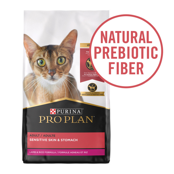 Purina Pro Plan High Protein Sensitive Skin & Stomach Lamb & Rice Formula Dry Cat Food