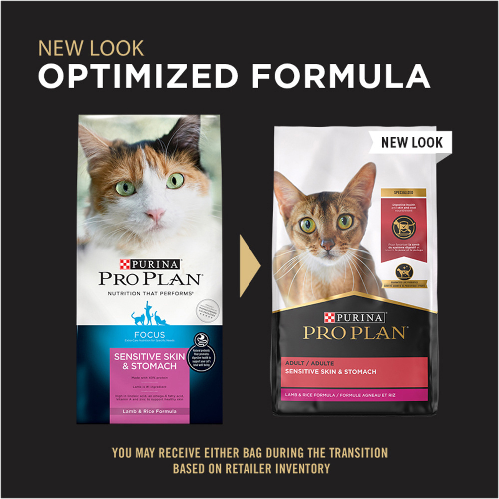 Purina Pro Plan High Protein Sensitive Skin & Stomach Lamb & Rice Formula Dry Cat Food