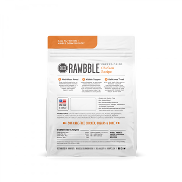 Bixbi Rawbble Freeze Dried Chicken Dog Food