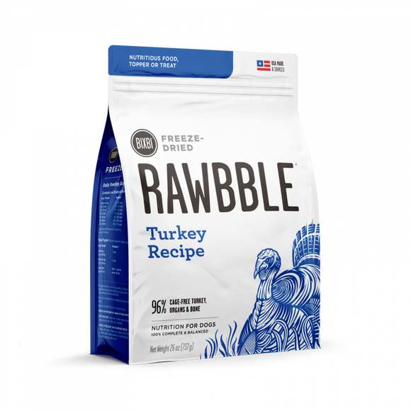 Bixbi Rawbble Freeze Dried Turkey Dog Food