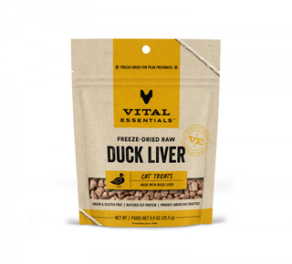 Vital Essentials Vital Cat Freeze Dried Grain Free Duck Liver Cat Treats