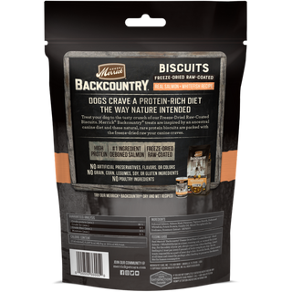 Merrick Backcountry Grain Free Salmon & Whitefish Recipe Freeze Dried Raw Coated Biscuit Dog Treats