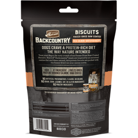 Merrick Backcountry Grain Free Salmon & Whitefish Recipe Freeze Dried Raw Coated Biscuit Dog Treats