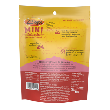 Zukes Mini Natural Pork Dog Treat