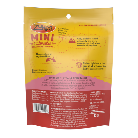 Zukes Mini Natural Pork Dog Treat