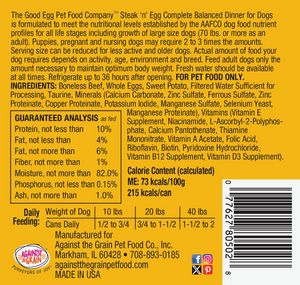 Against the Grain Good Egg Steak & Egg Dog Food