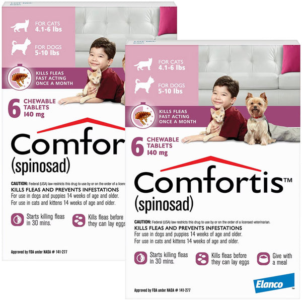 Comfortis for Dogs 5-10 lbs & Cats 4.1-6 lbs 12 tablets