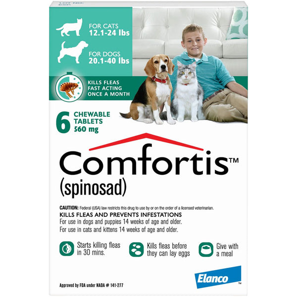 Comfortis for Dogs 20.1-40 lbs & Cats 12.1-24 lbs