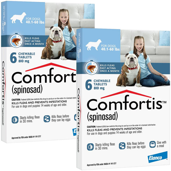 Comfortis for Dogs 40.1-60 lbs 12 tablets