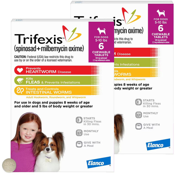 Trifexis for Dogs 5-10 lbs 12 chewable