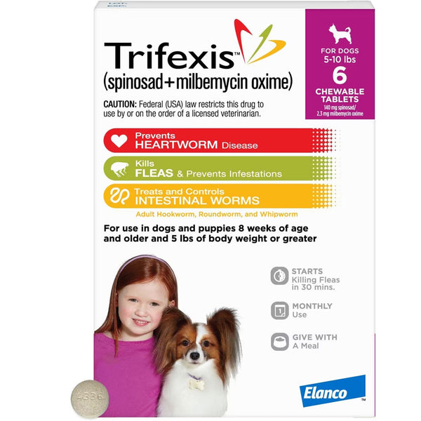 Trifexis for Dogs 5-10 lbs 6 chewable