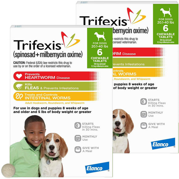 Trifexis Chewable Tablets for Dogs 20.1 to 40 lbs