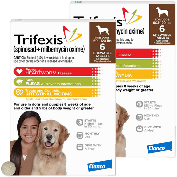 Trifexis for Dogs 60.1-120 lbs 12 chewable