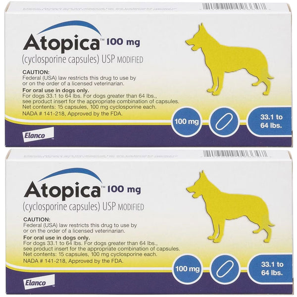 Atopica for Dogs 100mg 30 capsules