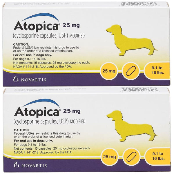 Atopica for Dogs 25mg 30 capsules