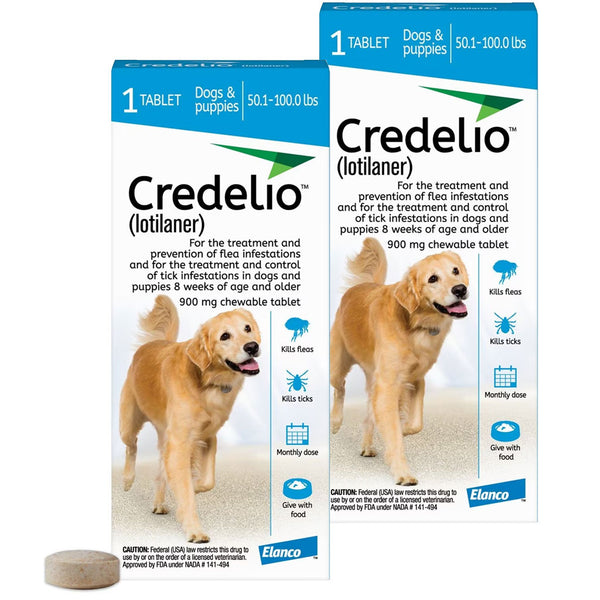 Credelio for Dogs 50.1-100 lbs 2 tablet
