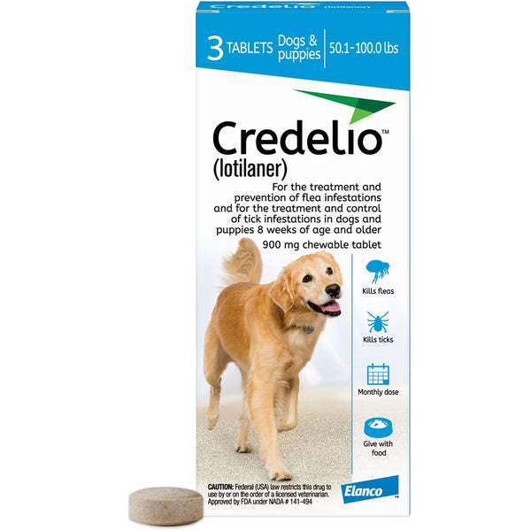 Credelio for Dogs 50.1-100 lbs 3 tablet