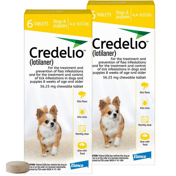 Credelio for Dogs 4.4-6 lbs 12 tablet