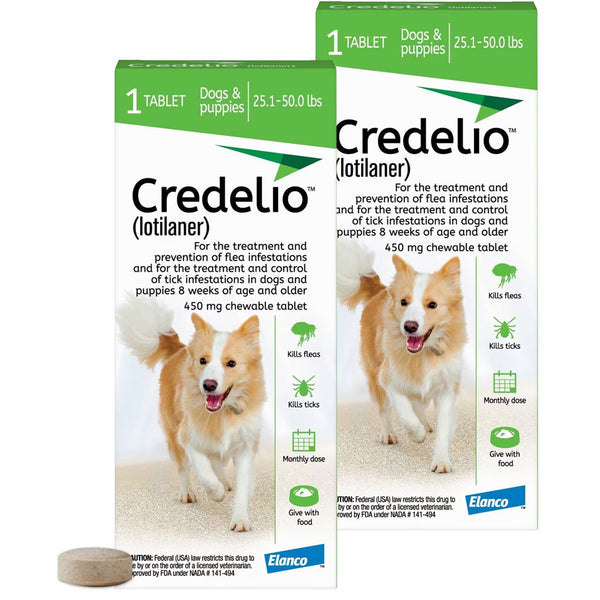 Credelio for Dogs 25.1-50 lbs 2 tablet