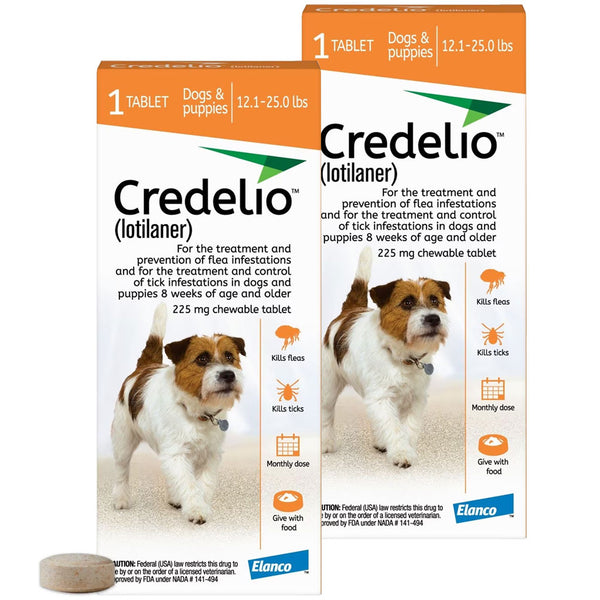 Credelio for Dogs 12.1-25 lbs 2 tablet
