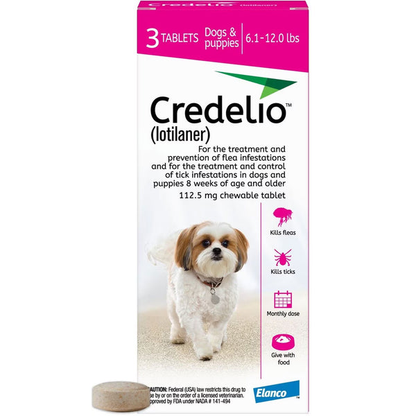Credelio for Dogs 6.1-12 lbs 3 tablet