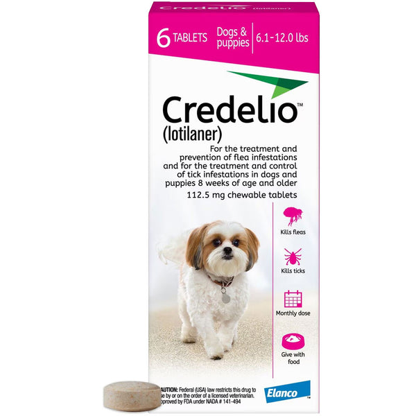 Credelio for Dogs 6.1-12 lbs 6 tablet