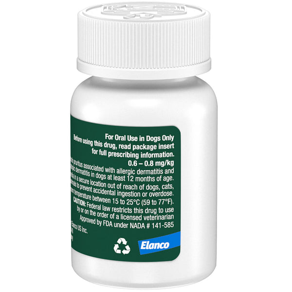 Zenrelia (ilunocitinib tablets) for Dogs, 4.8-mg 90 count side bottle