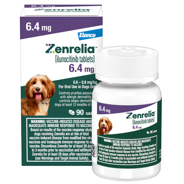 Zenrelia (ilunocitinib tablets) for Dogs, 6.4-mg 90 tablets