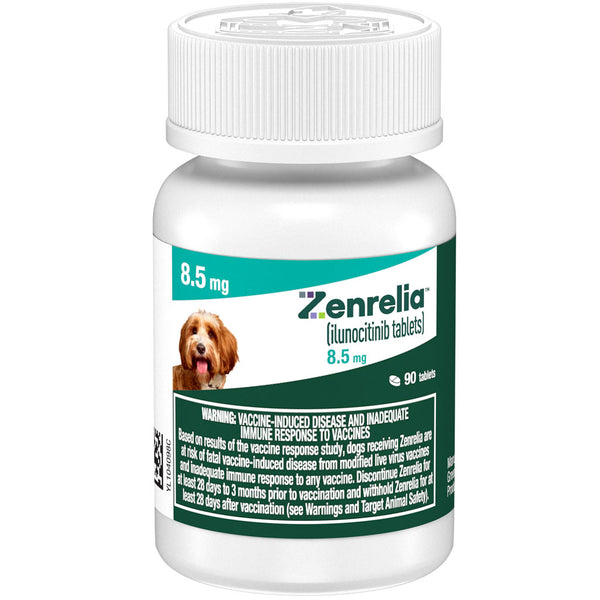 Zenrelia (ilunocitinib tablets) for Dogs, 8.5-mg 90 count