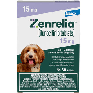 Zenrelia (ilunocitinib tablets) for Dogs, 15-mg 30 tablet