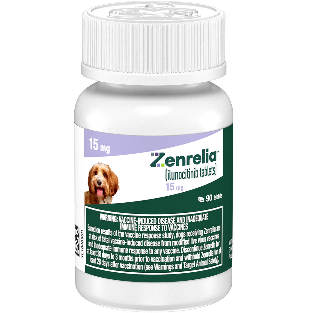 Zenrelia (ilunocitinib tablets) for Dogs, 15-mg 90 count