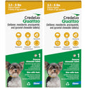 Credelio Quattro Flavored Chewable Tablets for Dogs & Puppies 3.3 to 6 lbs, 2 tablets