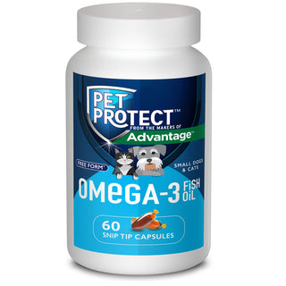Pet Protect Omega-3 Snip Tips for Small Dog & Cat, 60 count
