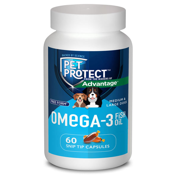 Pet Protect Omega-3 Snip Tips for Medium & Large Dogs 60 count