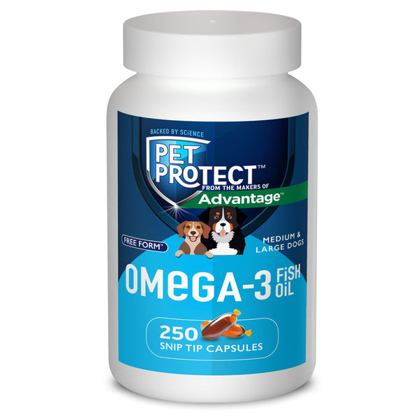 Pet Protect Omega-3 Snip Tips for Medium & Large Dogs 250 count