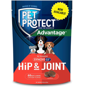 Pet Protect Hip & Joint Synovi G3 for Dogs, Chicken Flavor 60 soft chews
