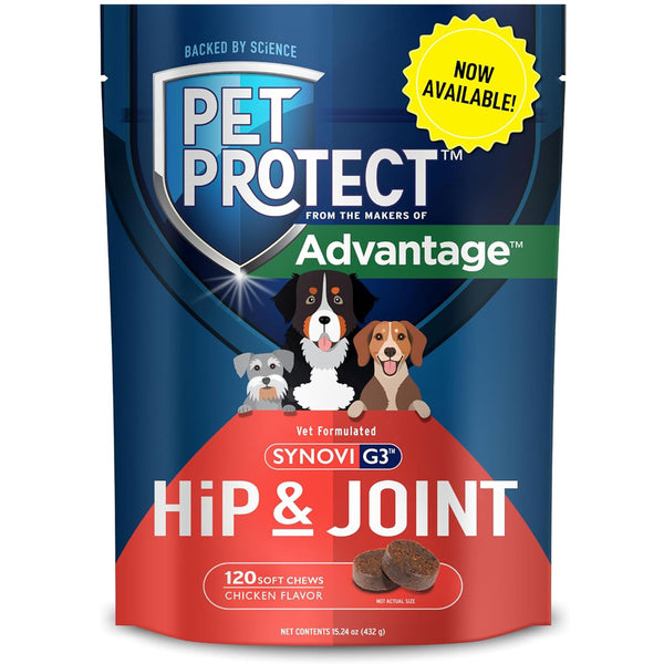 Pet Protect Hip & Joint Synovi G3 for Dogs, Chicken Flavor 120 soft chews