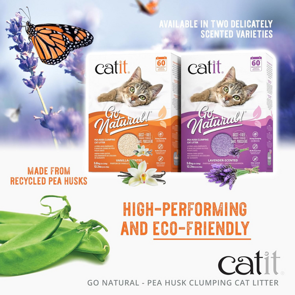 Catit Go Natural! Pea Husk Clumping Cat Litter